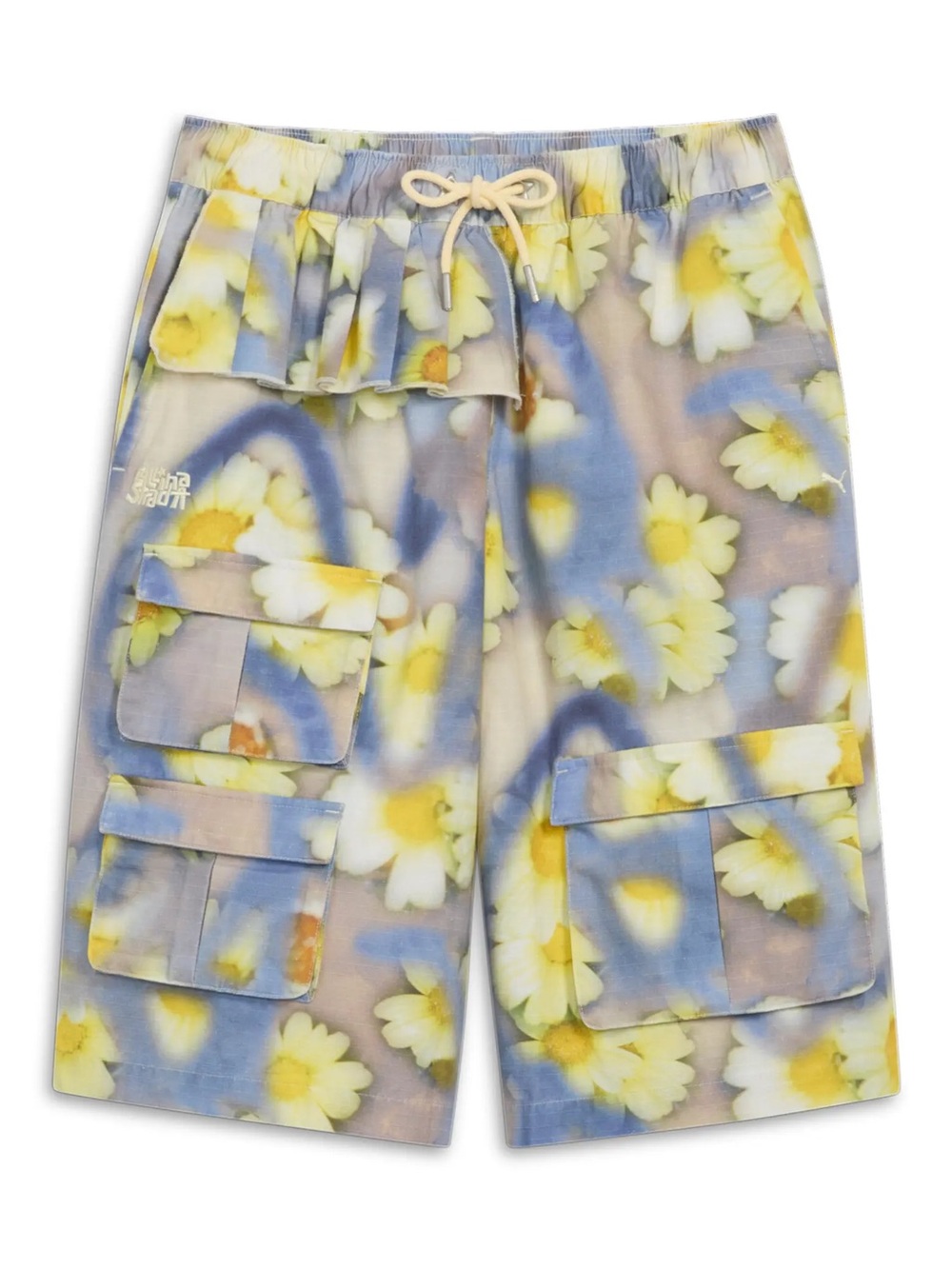 Puma X Collina Strada Floral Cotton Ripstop Cargo Shorts NWT SZ M